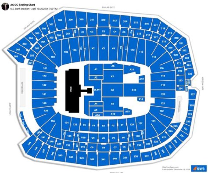 Taylor Swift Us Bank Stadium Seating Chart